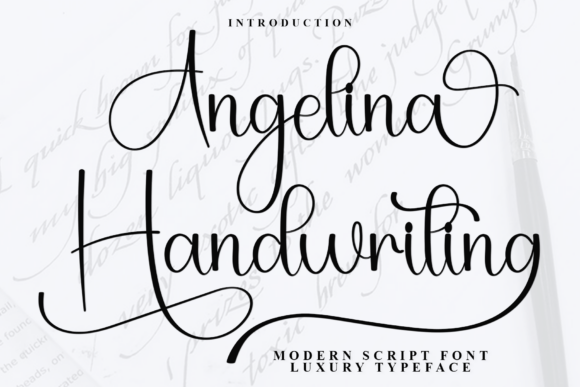 Angelina Handwriting for Creative Product Labels