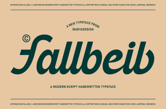 Fallbeil: A Bold Modern Script Font for Crafted Products